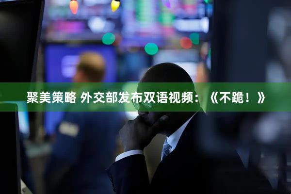 聚美策略 外交部发布双语视频：《不跪！》